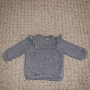 Hanna Andersson Gray Ruffle Sweatshirt